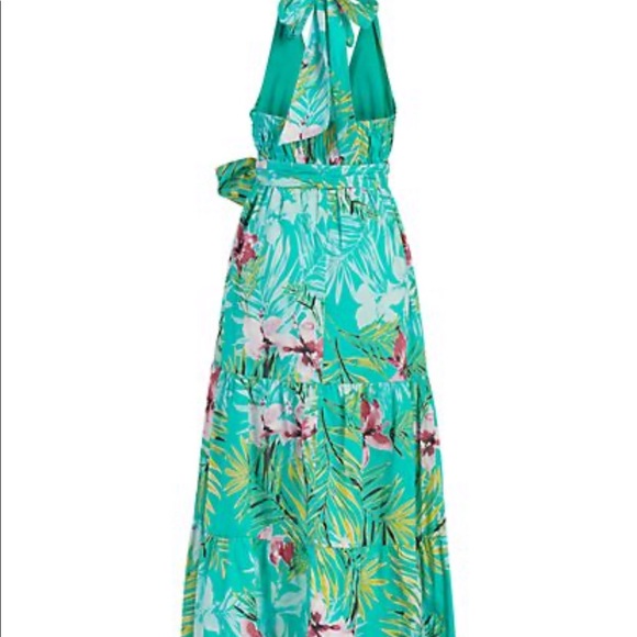 Tall New York and Company Halter Green Maxi Dress - Picture 2 of 4